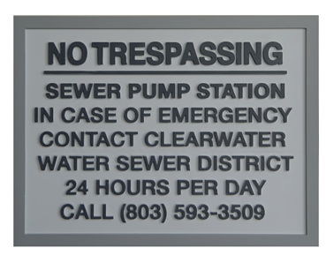 no trespassing sewer signs