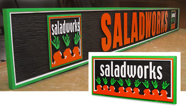 large outdoor custom restaurant signage