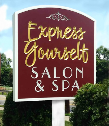 gold leaf salon signs