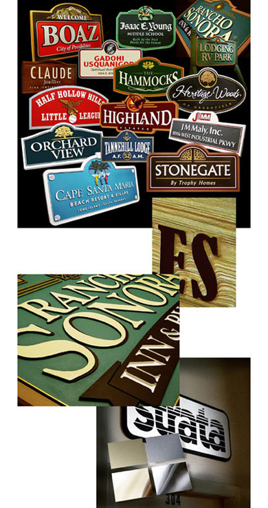 custom outdoor wood signs by strata chicago signage