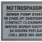 no trespassing sewer signs